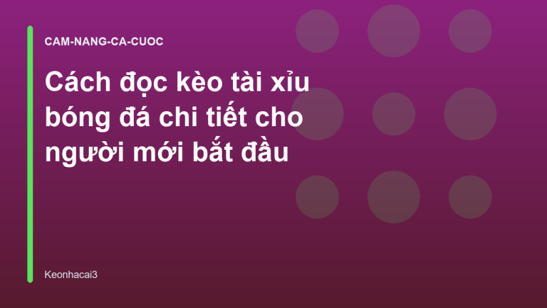 Cách đọc kèo tài xỉu bóng đá chi tiết cho người mới bắt đầu